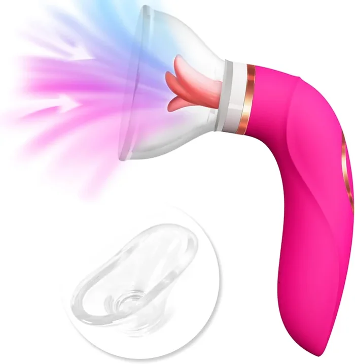 2-in-1 clitoris & nipple stimulator with 8 sucking & 5 tongue modes