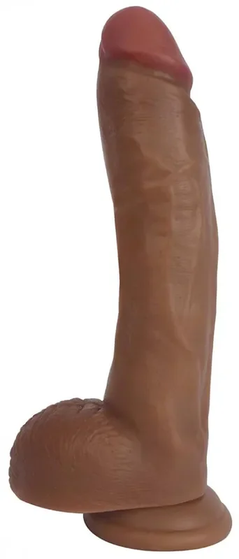 25 cm Realistischer Dildo mit Hodensack – Braun