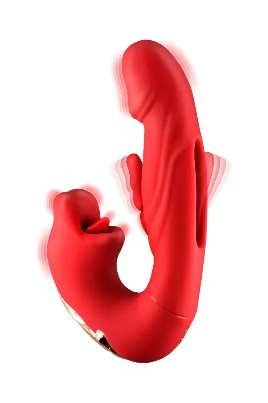 3-in-1 Vibrator Kissy Rabbit Rot – Dreifache Stimulation von Yoba