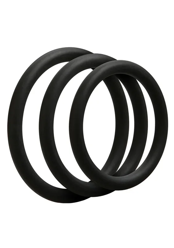 3 teiliges Penisring Set – schwarz