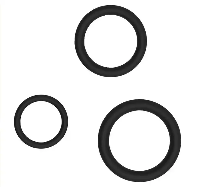 3er-Pack Feincockrings Dick Stretch Schwarz