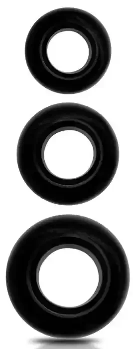 3er Set Beast Ring Soft Cockrings Schwarz