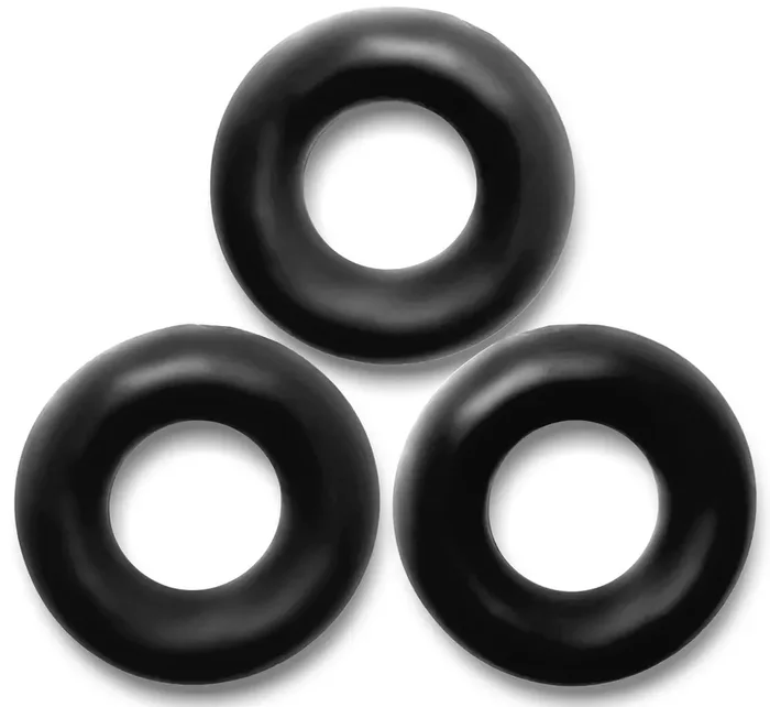 3er-Set Cockringe Fat Willy Schwarz