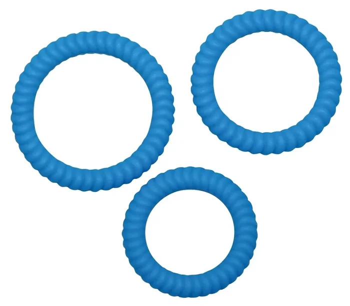 3er-Set Cockringe Lust Blau