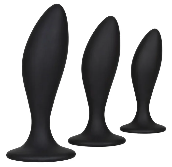 3er-Set Silikonplugs Curve Kit Schwarz