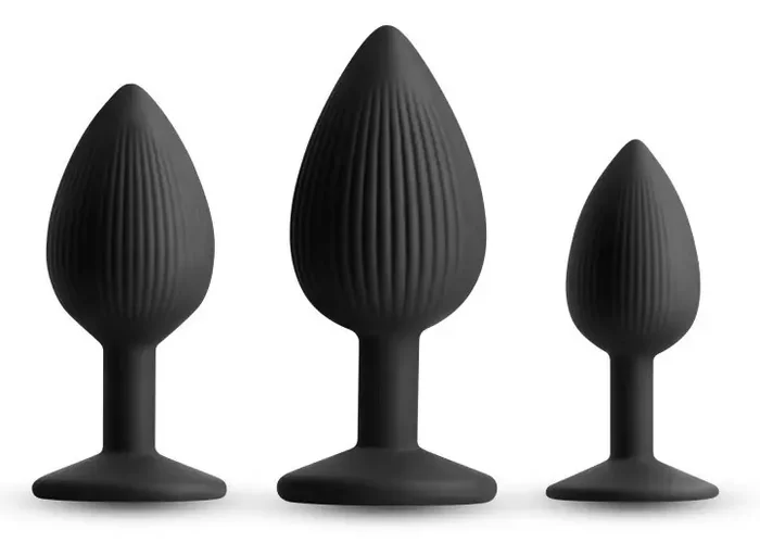 3er-Set Triple Ace Plugs Schwarz