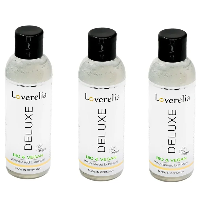3x 100ml Loverelia Deluxe Bio & Vegan Gleitgel auf Wasserbasis