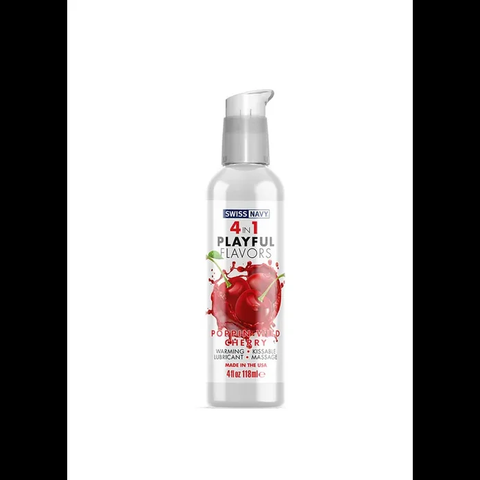 4 In 1 Lubricant with Poppin Wild Cherry Flavor – 4 fl oz / 118 ml