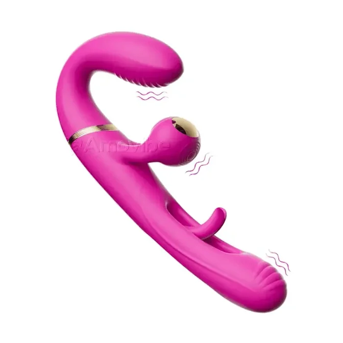 4-Motoren Doppelseitiger Dildo mit 10 Vibrations- & Schlagmodi