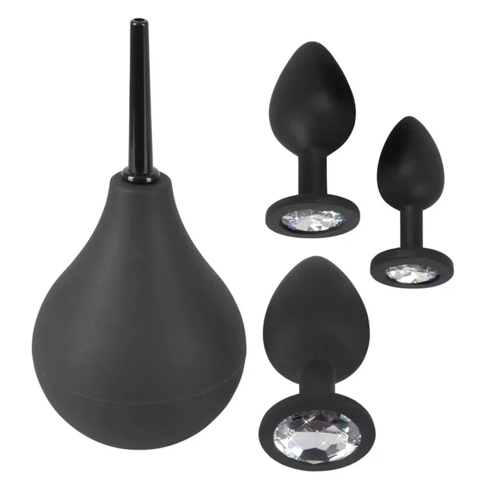4-teiliges Analtoy-Kit mit Analplugs und Analdusche