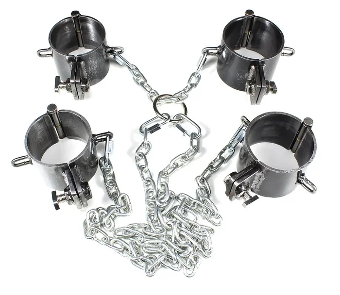 4er Set Eisenfesseln 71mm Hand- Fußfesseln