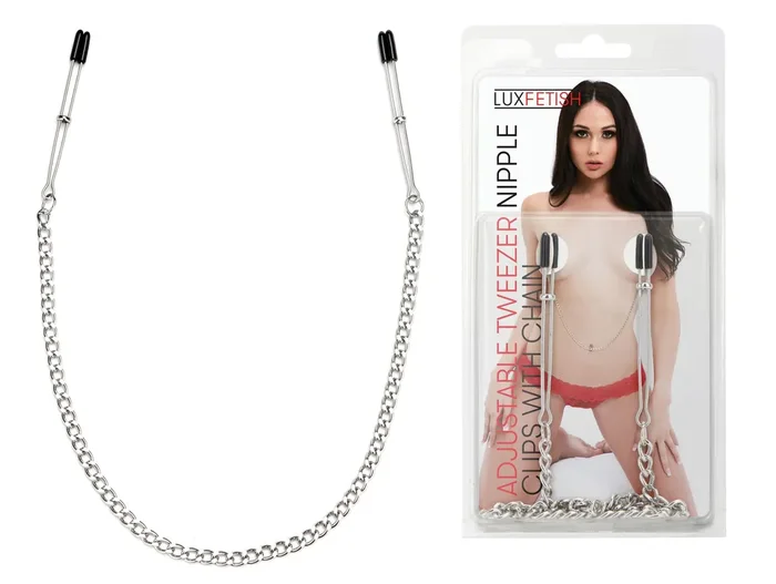 Adjustable Tweezer Nipple Clips with Chain