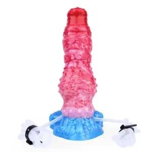 Air Fretys Aufblasbarer Ejakulierender Dildo – Pink/Blau