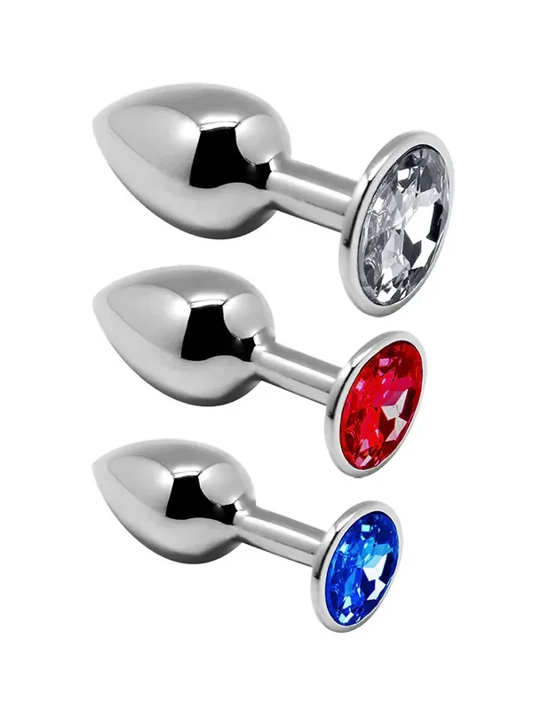 Alive Pleasure Analplug-Set 3-teilig, silber