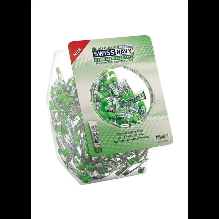 All-Natural – Waterbased Lubricant – Fishbowl – 50 Pieces