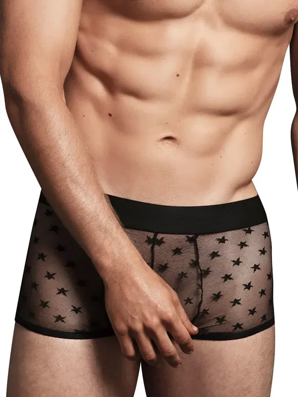 Allure Luca Star Netz-Boxerpant, schwarz