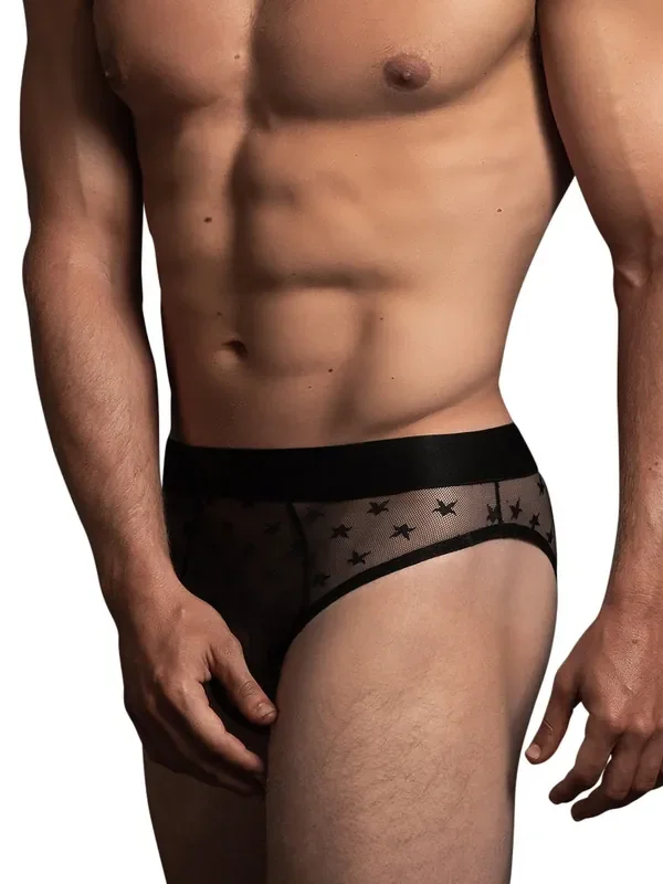 Allure Luca Star Netz-Minibrief, schwarz