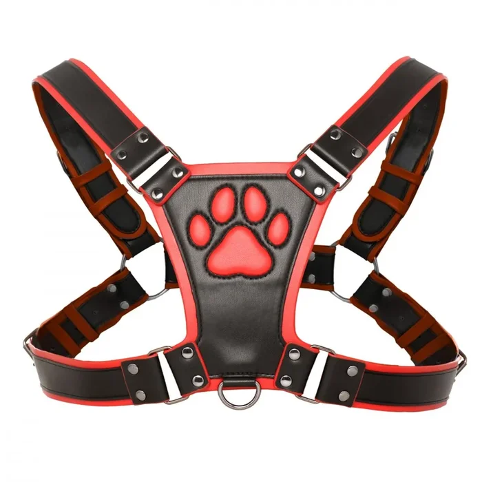 Alpha Pup Bulldog Harness (Farbe: schwarz / rot)