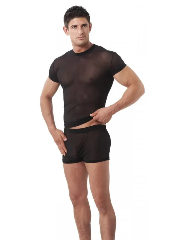 Amorable by Rimba – Transparente Boxershorts – Schwarz