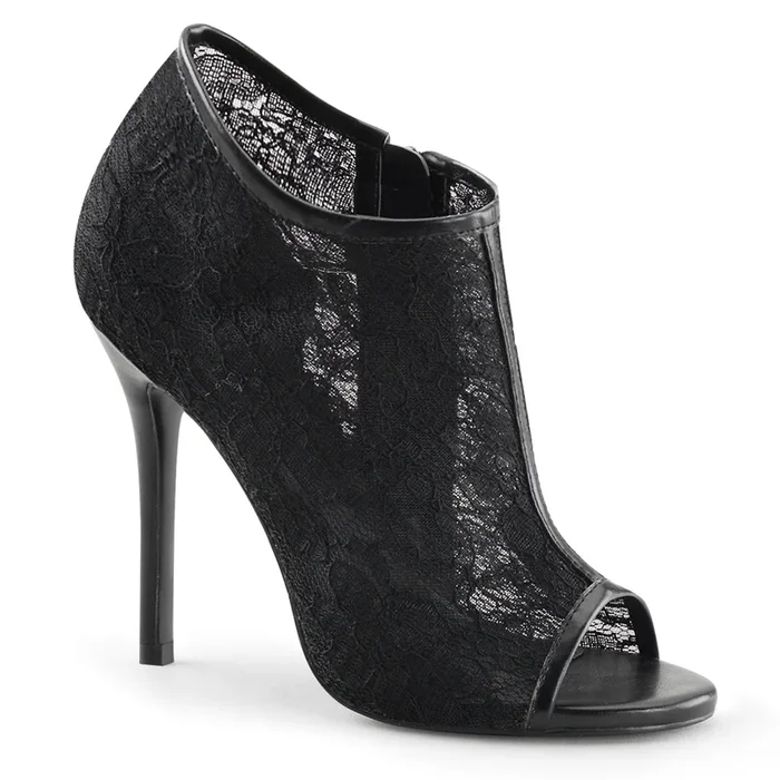 Amuse-56 (High Heel Größe: 11 – Gr. 41, High Heel Farbe: Elfenbeinfarben Spitze Netzgewebe)
