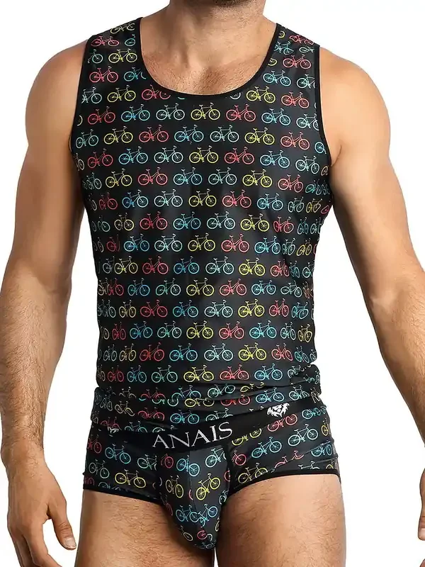 Anais for Men Benito Tanktop, schwarz/bunt