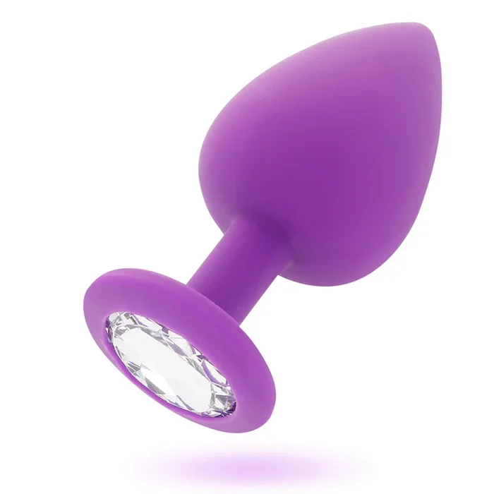 Anal Plug in lila mit Zierstein