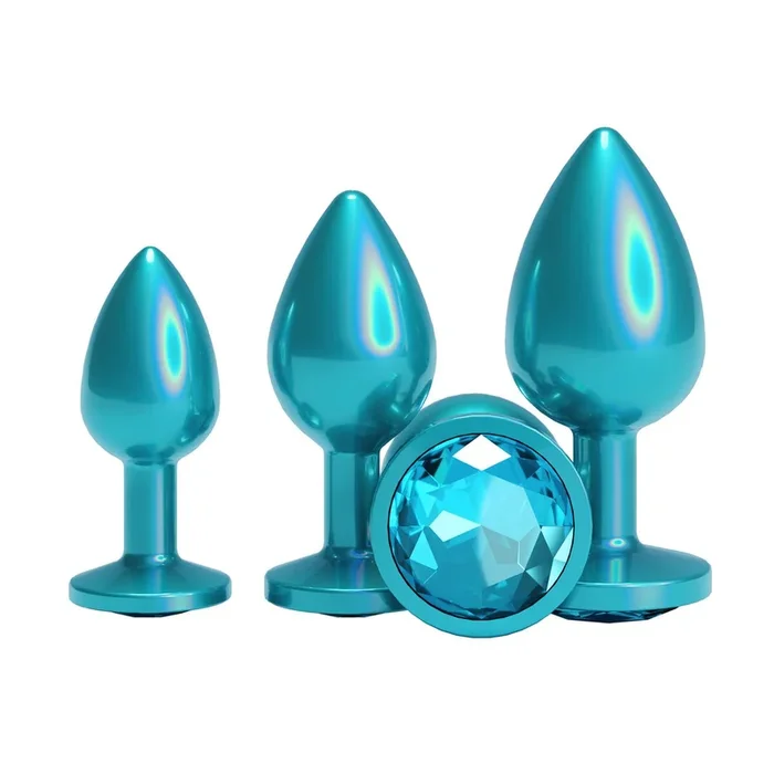 Anal plug NS Novelties Rear Assets Blue 3 Pieces (9,5 cm) (7 cm) (8,2 cm)