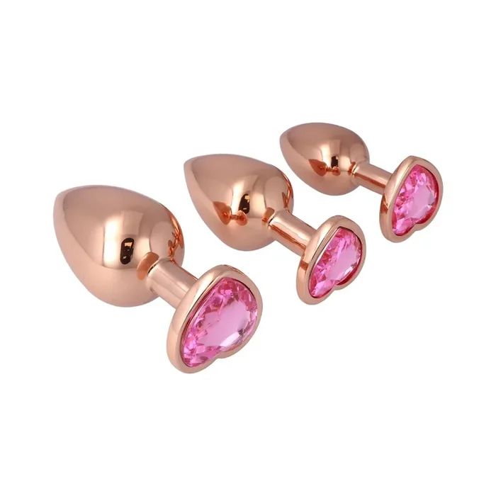 Anal plug Pick&Love Nº 14 Golden 3 Pieces (8,3 cm) (9,5 cm) (7,6 cm)