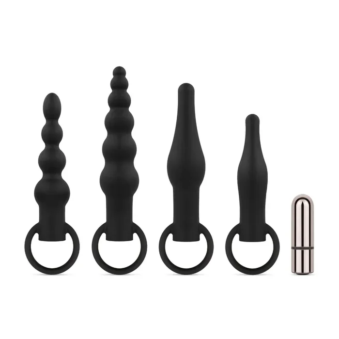 Anale Plugs mit Bullet-Vibrator – Schwarz