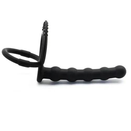 Analkette mit zweifachem Penisring