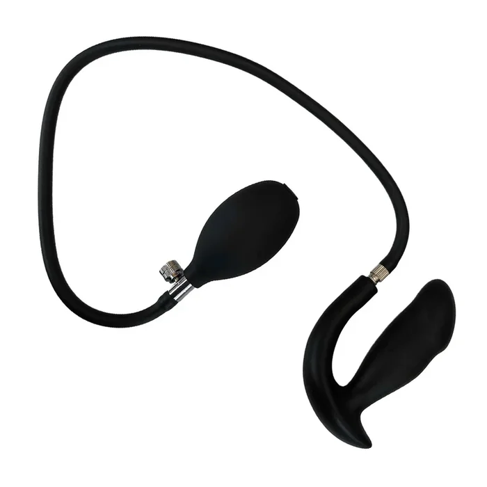 Analplug ‚Ballon‘ Extrem aufpumpbar mit abnehmbaren Schlauch und Kern Schwarz 11,2 cm