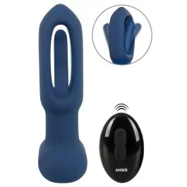 Anos – RC Flicking Tongue Buttplug mit Vibration – Blau