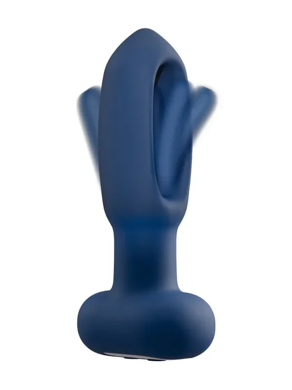 ANOS Flickering Tongue Butt Plug Analvibrator, blau
