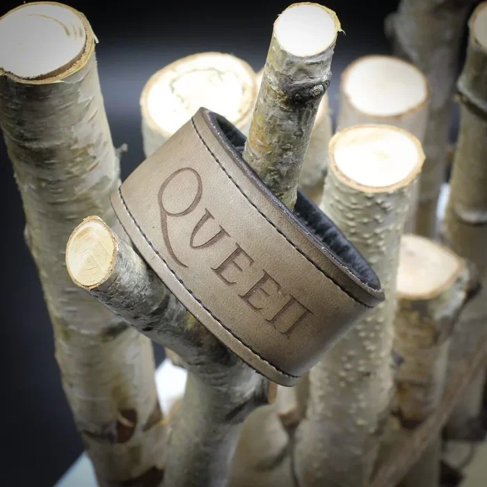 Armband grau – „Queen“ modern breit – penumbra
