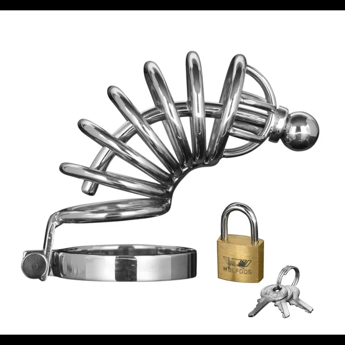 Asyl – Keuschheitskäfig mit 6 Ringen – M/L