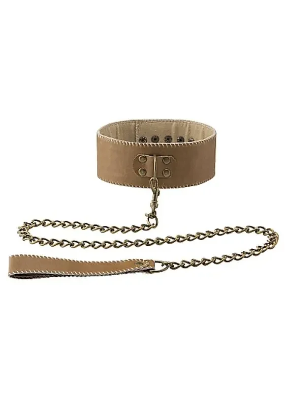 Aua! Brauner Kragen mit Kette