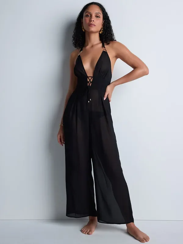 Aubade Beach Walk Jumpsuit, schwarz