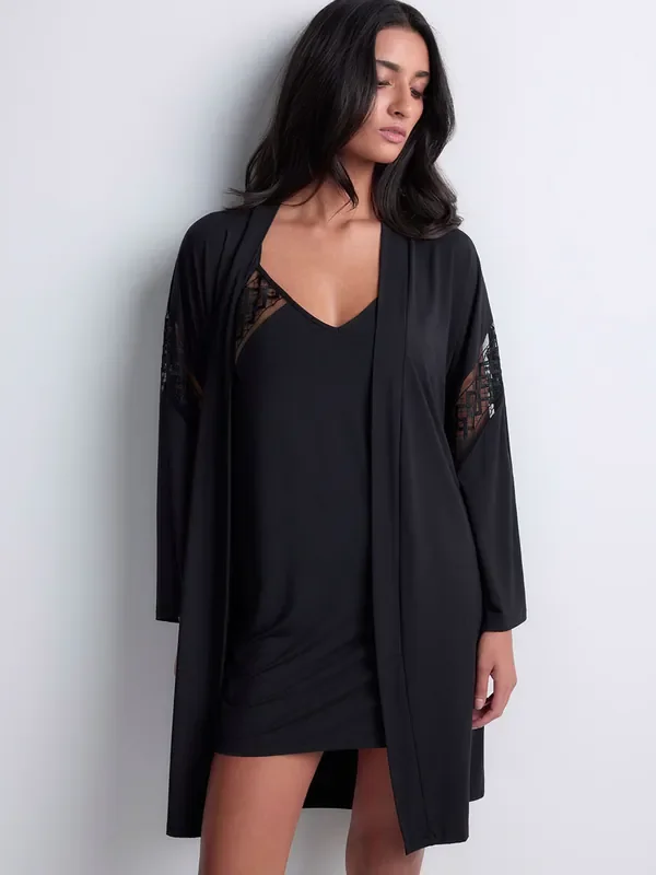 Aubade Sweet Obsession Kimono, schwarz