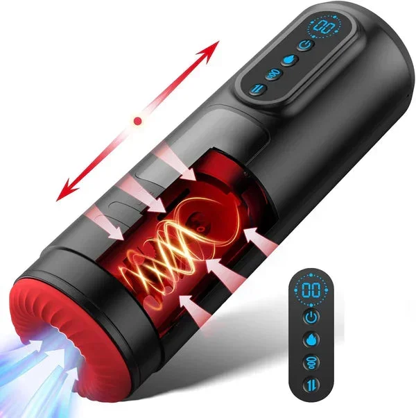 Automatischer Masturbator Stroker Blowiob mit 9 Saug & 9 Stoß & 9 Vibrationsmodi