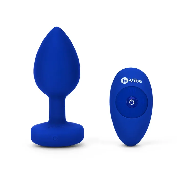 B-Vibe – Vibrating Jewel Plug L/XL Navy