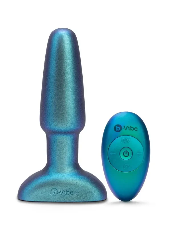 B-Vibe Rimming 2 RC Space green Vibro-Analplug, metallic