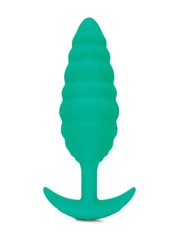 B-Vibe Texture Plug Twist Vibro-Analplug, grün