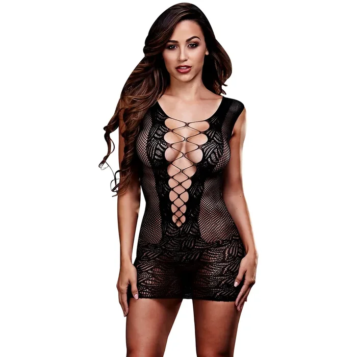 Baci Korsett-Front Spitzen-Minikleid