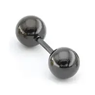 Ball Duo Ohrstecker Schwarz