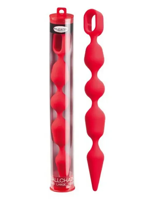 Ballchain Analkette large red