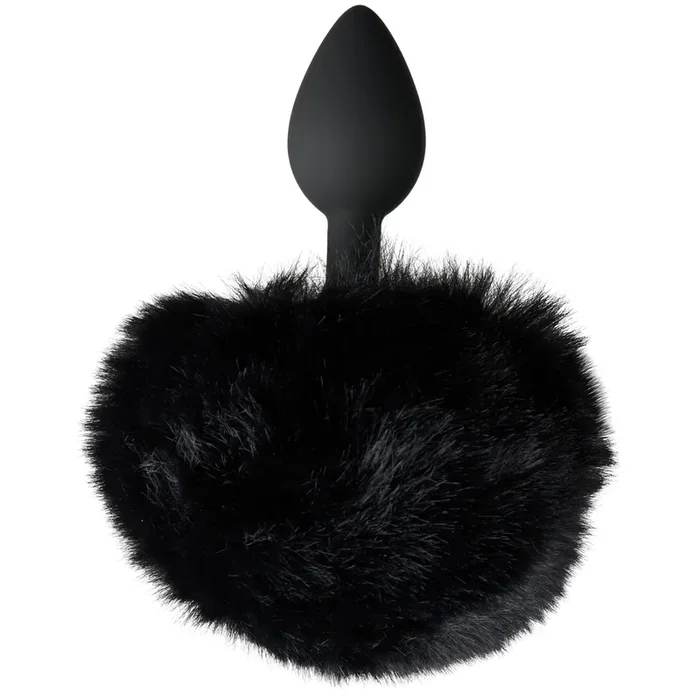 Baseks Black Furry Bunny Tail Analplug 13 cm