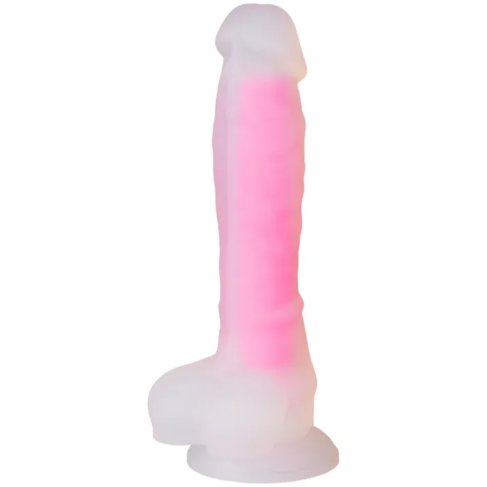 Baseks Glow in the Dark Dildo 21,5 cm mit Saugnapf