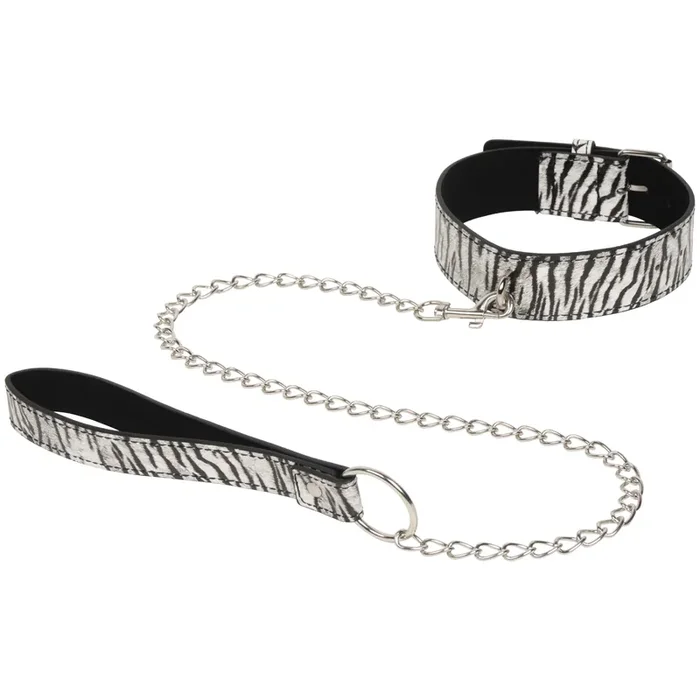 Baseks Zebrahalsband mit Kette