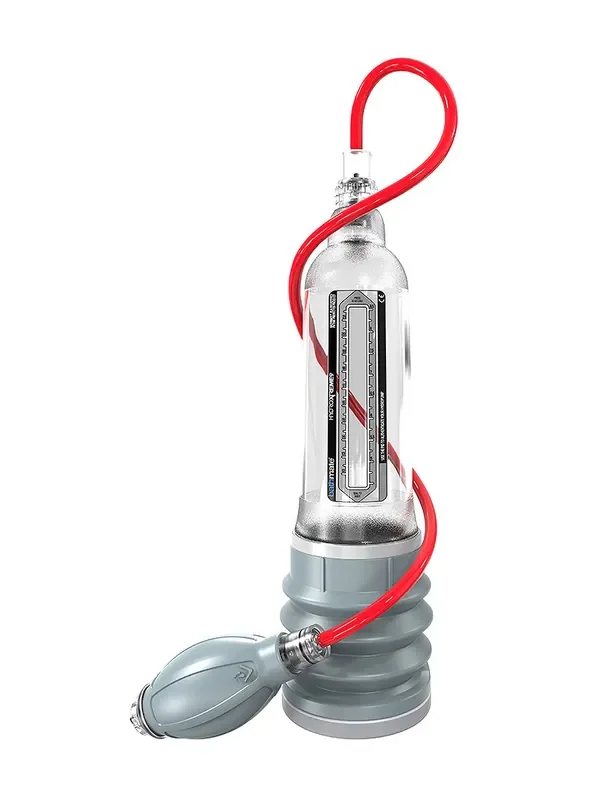 Bathmate Hydroxtreme 9 Penispumpe, transparent/grau/rot