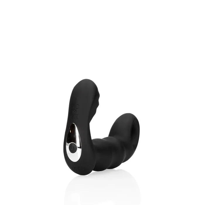 Beaded Vibrating Prostate Massager with Remote Control – Black